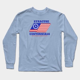 Defunct Syracuse Centennials EBA Basketball 1976 Long Sleeve T-Shirt